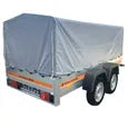 Remolque de lona basculante de doble eje TEMA 263X125cm ECO2612/2 KIPP